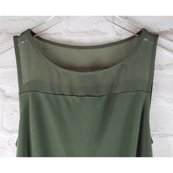 Ann Taylor Petite Sleeveless Ruched Sides Top ~ Dark Green ~ XS / Extra Small - Picture 6 of 10